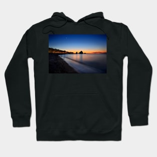 Night falling at Avlonas beach Hoodie